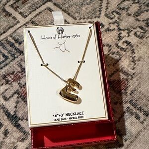 House of Harlow 1960 Gold Initial Necklace